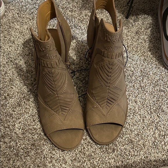 Target Shoes - Target Brown Cutout Ankle Booties